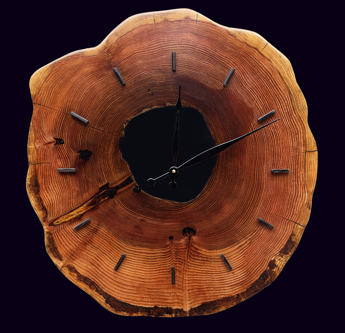 Solid Cedar Wood Wall Clock 21 inch diameter
