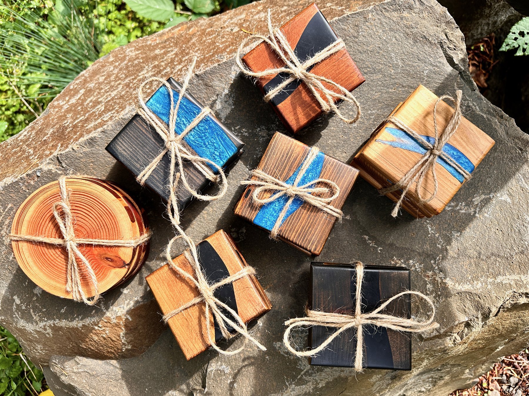 Wood and Resin Drink Coasters Category